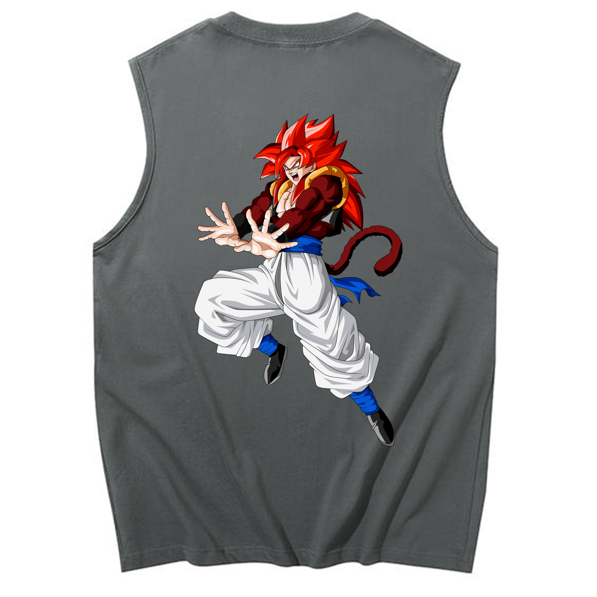 （画像用） ドラゴンボール 孫悟空（そん ごくう）Son Goku カカロット DRAGON BALL Kakarotto コットン100％タンクトップ（背面プリント）